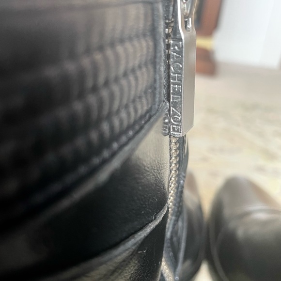 Rachel Zoe black booties. Size 8.5. Block heel with silver hardware - Picture 12 of 14